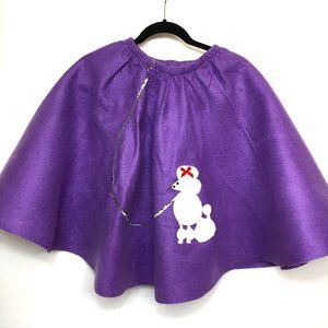 50’s Lavender Poodle Skirt Felt Child NOS